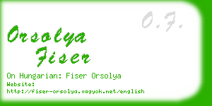 orsolya fiser business card